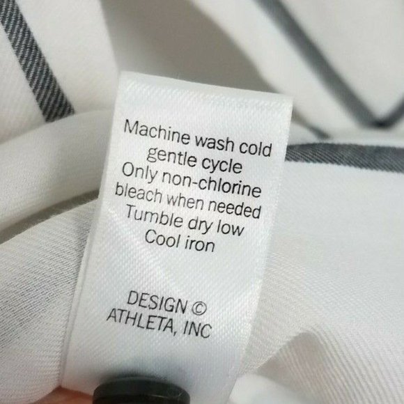 Athleta Sz. XXS Presidio 1/4 Button Up Long Sleeve Black & White Plaid Tunic - Picture 8 of 9
